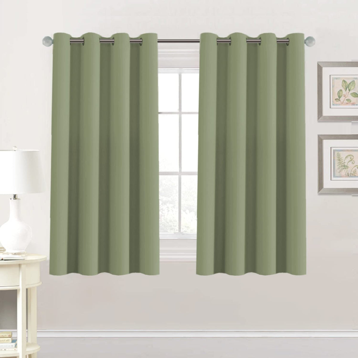 H.VERSAILTEX Blackout Curtains for Bedroom Thermal Insulated Room Darkening Living Room Curtains 63 Inch Long Grommet Privacy Protection Window Curtain Panels/Drapes for Nursery,2 Panels,Ivory/Cream