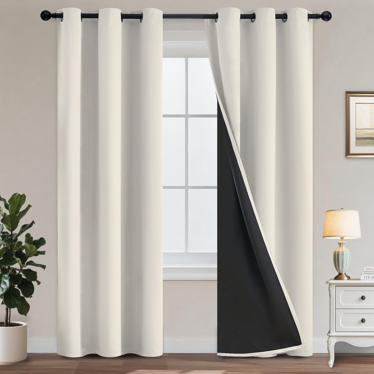 Yakamok Burgundy Red Blackout Curtains 84 inches Long for Bedroom 38" Wide