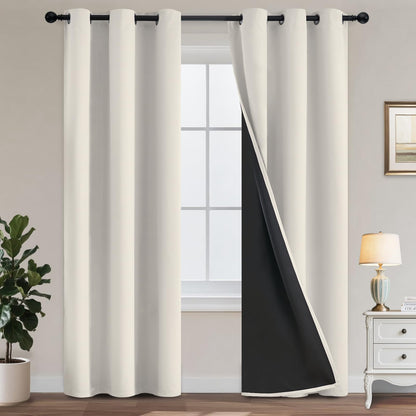 Yakamok Burgundy Red Blackout Curtains 84 inches Long for Bedroom 38" Wide