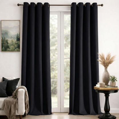 Simplebrand Sage Green Blackout Curtains 84 Inch Length 2 Panels Set for Bedroom/Living Room, Solid Room Darkening Thermal Insulated Grommet Energy Saving Window Treatment Drapes, Each 52" Wide