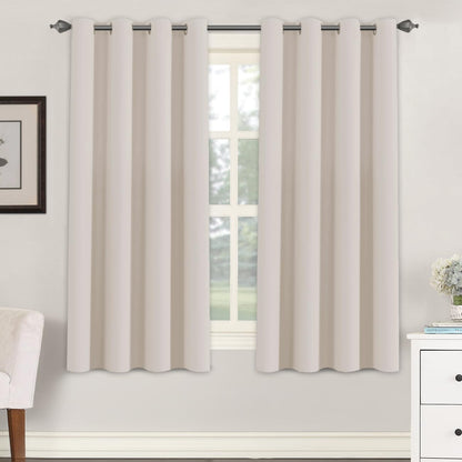 H.VERSAILTEX 100% Blackout Curtains for Bedroom Black Out Curtains 96 inch Thermal Insulated Long Blackout Curtains for Living Room, Energy Saving Curtains for Patio Door Grommet (1 Panel, Jet Black)