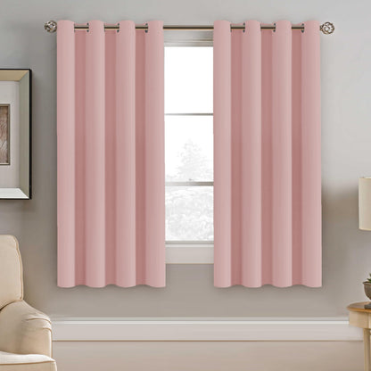 H.VERSAILTEX Blackout Curtains for Bedroom Thermal Insulated Room Darkening Living Room Curtains 63 Inch Long Grommet Privacy Protection Window Curtain Panels/Drapes for Nursery,2 Panels,Ivory/Cream