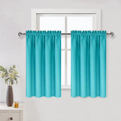 DWCN Blackout Curtains for Bedroom Living Room 42 x 63 Inch Long Black