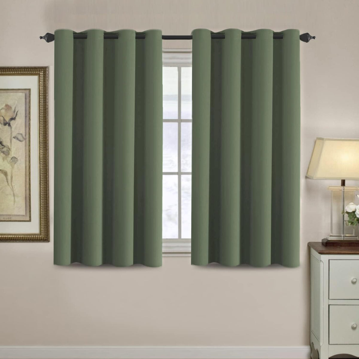 H.VERSAILTEX 100% Blackout Curtains for Bedroom Black Out Curtains 96 inch Thermal Insulated Long Blackout Curtains for Living Room, Energy Saving Curtains for Patio Door Grommet (1 Panel, Jet Black)