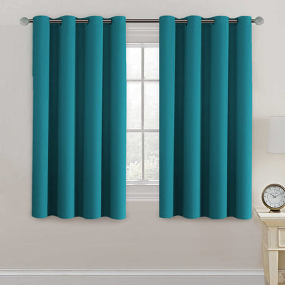 H.VERSAILTEX 100% Blackout Curtains for Bedroom Black Out Curtains 96 inch Thermal Insulated Long Blackout Curtains for Living Room, Energy Saving Curtains for Patio Door Grommet (1 Panel, Jet Black)