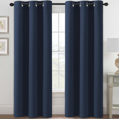 H.VERSAILTEX Blackout Curtains for Bedroom Thermal Insulated Room Darkening Living Room Curtains 63 Inch Long Grommet Privacy Protection Window Curtain Panels/Drapes for Nursery,2 Panels,Ivory/Cream