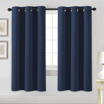 H.VERSAILTEX Blackout Curtains for Bedroom Thermal Insulated Room Darkening Living Room Curtains 63 Inch Long Grommet Privacy Protection Window Curtain Panels/Drapes for Nursery,2 Panels,Ivory/Cream