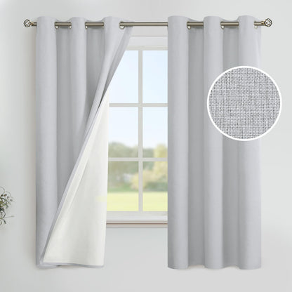 YoungsTex Black Blackout Curtains for Bedroom, Thermal Drapes Heat Blocking
