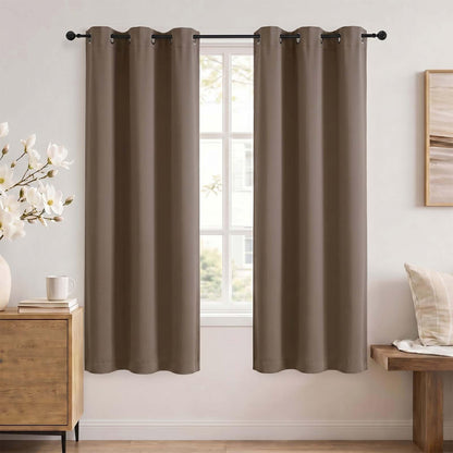 Simplebrand Sage Green Blackout Curtains 84 Inch Length 2 Panels Set for Bedroom/Living Room, Solid Room Darkening Thermal Insulated Grommet Energy Saving Window Treatment Drapes, Each 52" Wide