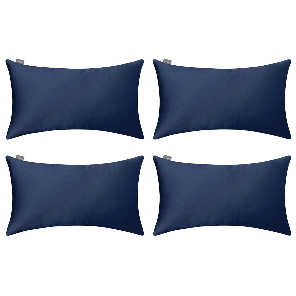 Thmyo 4-Pack 100% Cotton Solid Decorative Throw Pillow Case 18x18 Orange