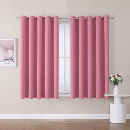 ChrisDowa Blackout Curtains for Bedroom and Living Room 63 Inches Long