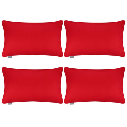 Thmyo 4-Pack 100% Cotton Solid Decorative Throw Pillow Case 18x18 Orange