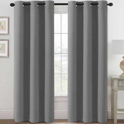 H.VERSAILTEX Blackout Curtains for Bedroom Thermal Insulated Room Darkening Living Room Curtains 63 Inch Long Grommet Privacy Protection Window Curtain Panels/Drapes for Nursery,2 Panels,Ivory/Cream