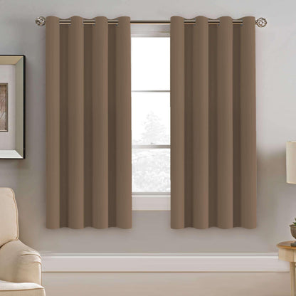 H.VERSAILTEX Blackout Curtains for Bedroom Thermal Insulated Room Darkening Living Room Curtains 63 Inch Long Grommet Privacy Protection Window Curtain Panels/Drapes for Nursery,2 Panels,Ivory/Cream