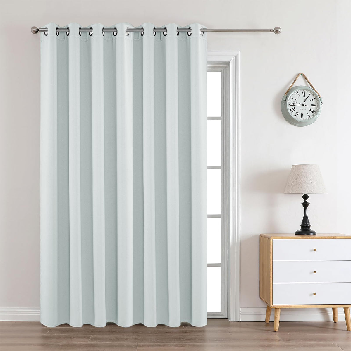 Joydeco Blackout Curtains for Bedroom 84 Inch - Black Out Curtains with Grommets Thermal Insulated Room Darkening Light Blocking, Noise Reducing & Wrinkle-Free Drapes for Living Room Windows, 2 Panels