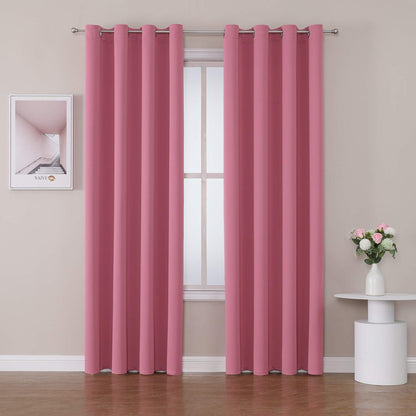 ChrisDowa Blackout Curtains for Bedroom and Living Room 63 Inches Long