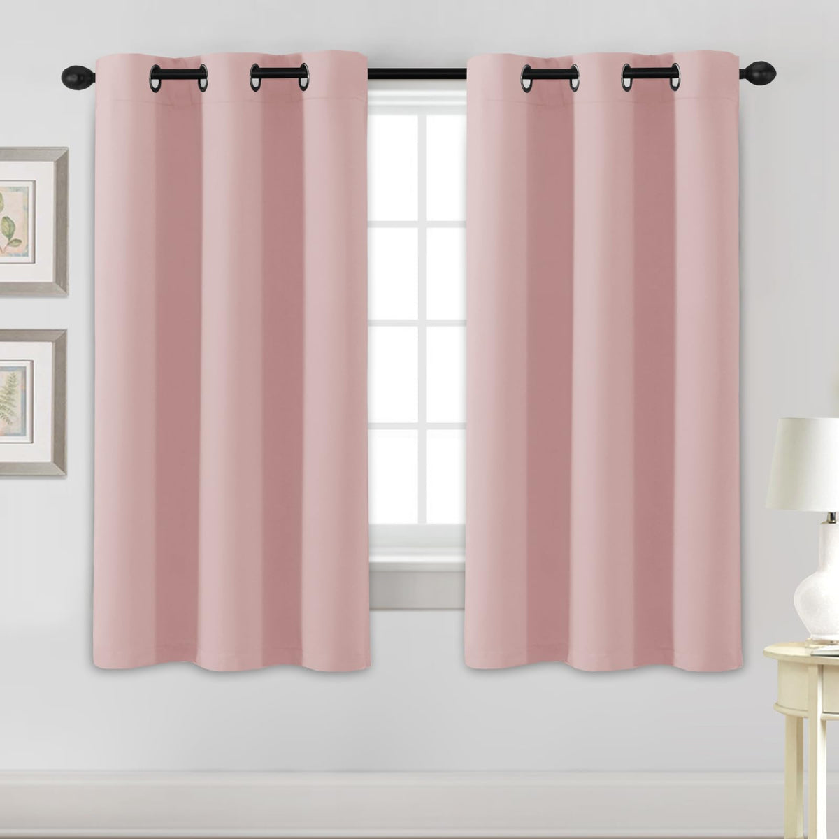H.VERSAILTEX Blackout Curtains for Bedroom Thermal Insulated Room Darkening Living Room Curtains 63 Inch Long Grommet Privacy Protection Window Curtain Panels/Drapes for Nursery,2 Panels,Ivory/Cream