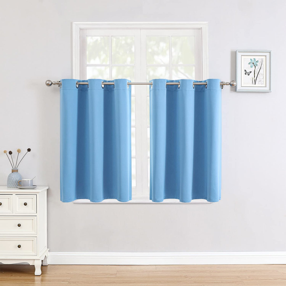 ChrisDowa Blackout Curtains for Bedroom and Living Room 63 Inches Long