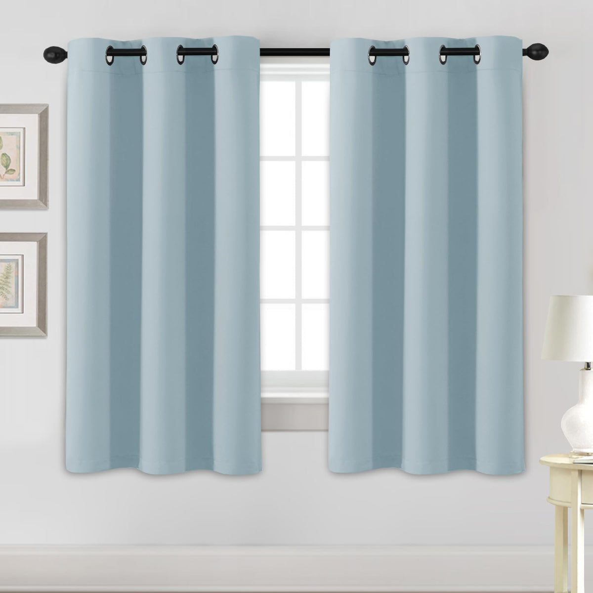H.VERSAILTEX Blackout Curtains for Bedroom Thermal Insulated Room Darkening Living Room Curtains 63 Inch Long Grommet Privacy Protection Window Curtain Panels/Drapes for Nursery,2 Panels,Ivory/Cream