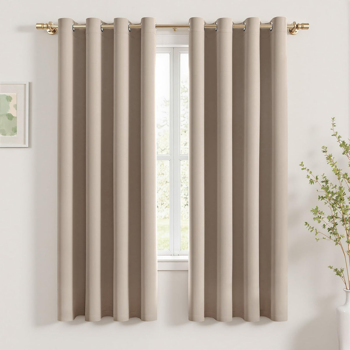 MIULEE Light Pink Blackout Bedroom Curtains Drapes 84 Inch Long 52"x84"
