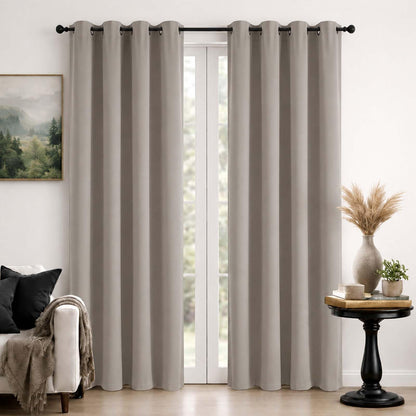 Simplebrand Sage Green Blackout Curtains 84 Inch Length 2 Panels Set for Bedroom/Living Room, Solid Room Darkening Thermal Insulated Grommet Energy Saving Window Treatment Drapes, Each 52" Wide