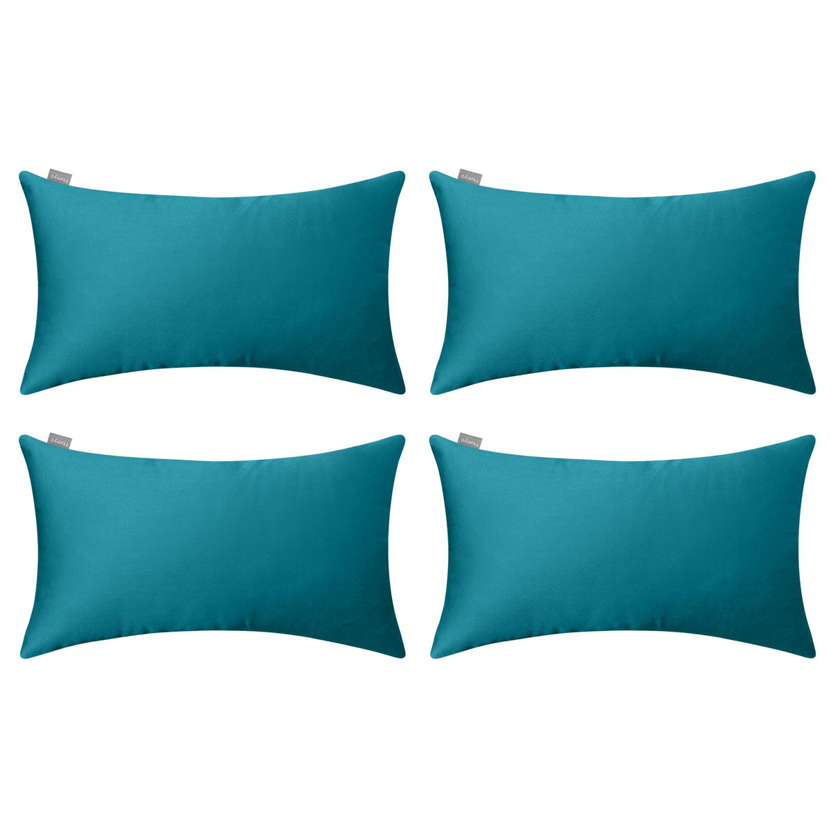 Thmyo 4-Pack 100% Cotton Solid Decorative Throw Pillow Case 18x18 Orange