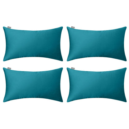 Thmyo 4-Pack 100% Cotton Solid Decorative Throw Pillow Case 18x18 Orange