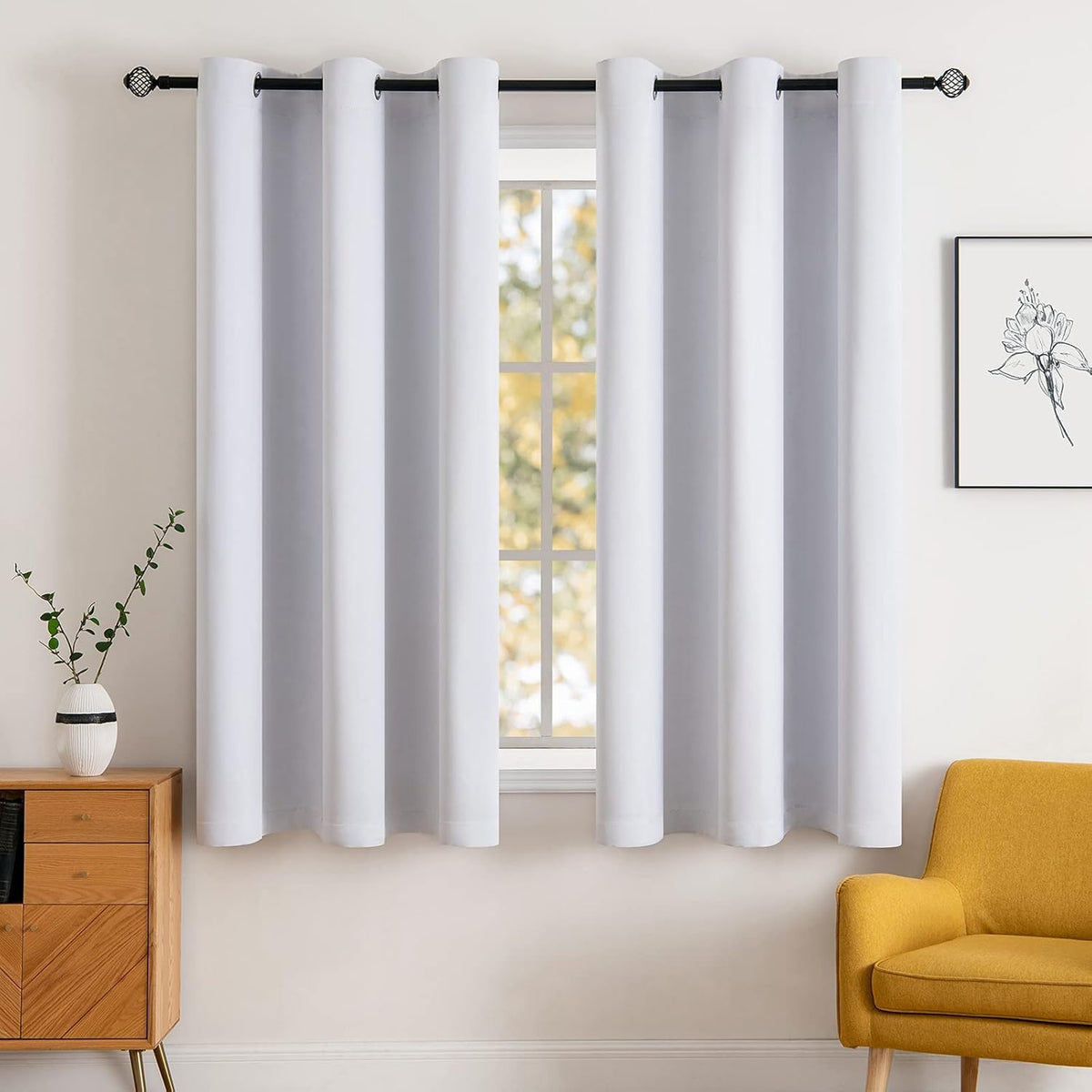 MIULEE Light Pink Blackout Bedroom Curtains Drapes 84 Inch Long 52"x84"