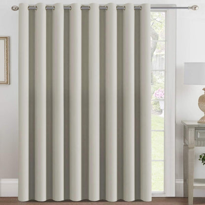 H.VERSAILTEX 100% Blackout Curtains for Bedroom Black Out Curtains 96 inch Thermal Insulated Long Blackout Curtains for Living Room, Energy Saving Curtains for Patio Door Grommet (1 Panel, Jet Black)