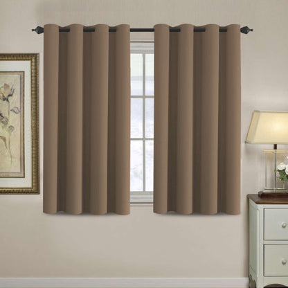 H.VERSAILTEX 100% Blackout Curtains for Bedroom Black Out Curtains 96 inch Thermal Insulated Long Blackout Curtains for Living Room, Energy Saving Curtains for Patio Door Grommet (1 Panel, Jet Black)