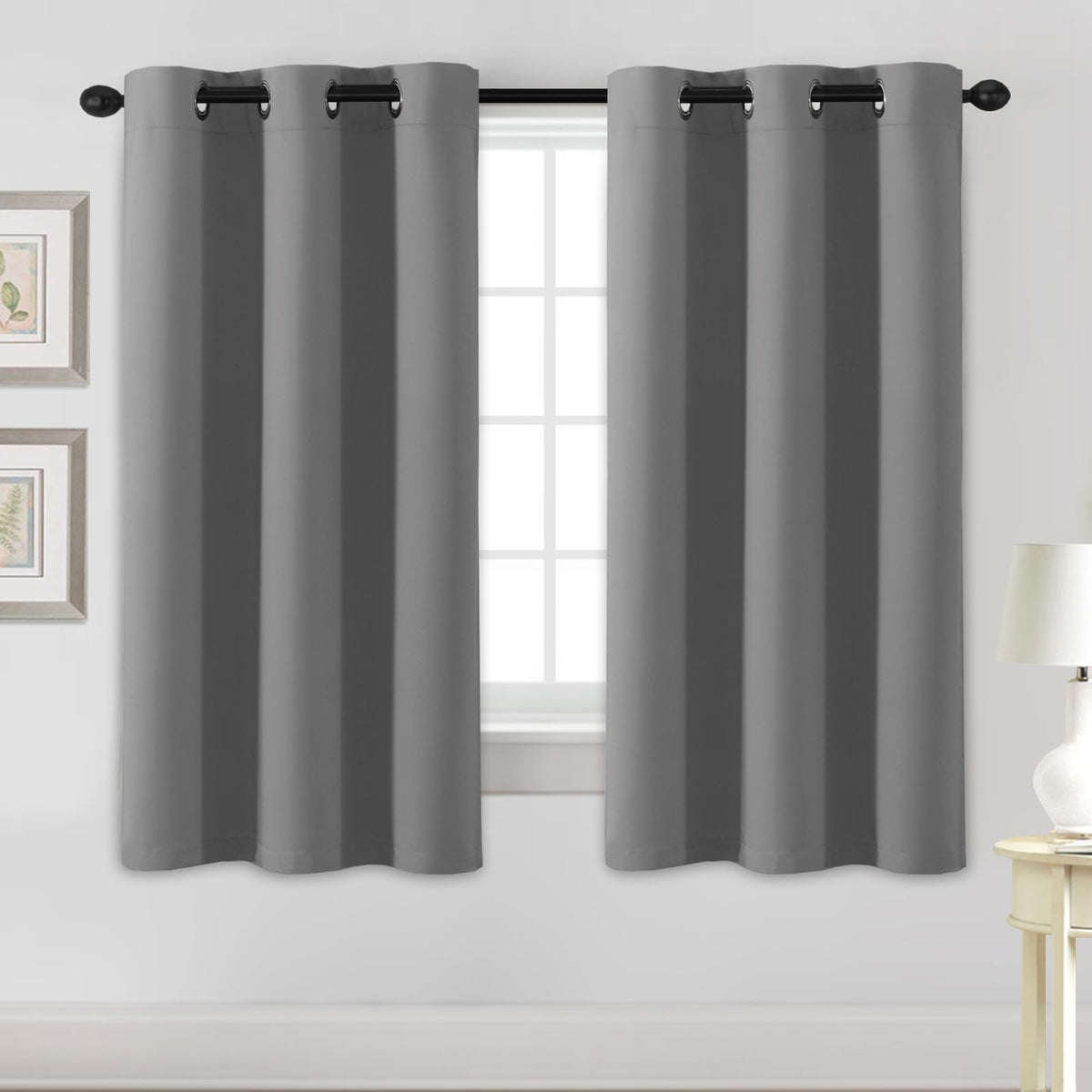 H.VERSAILTEX Blackout Curtains for Bedroom Thermal Insulated Room Darkening Living Room Curtains 63 Inch Long Grommet Privacy Protection Window Curtain Panels/Drapes for Nursery,2 Panels,Ivory/Cream