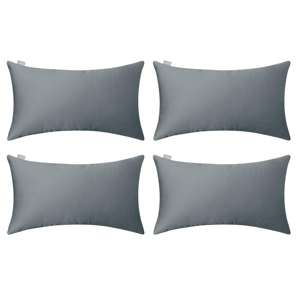 Thmyo 4-Pack 100% Cotton Solid Decorative Throw Pillow Case 18x18 Orange