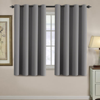 H.VERSAILTEX 100% Blackout Curtains for Bedroom Black Out Curtains 96 inch Thermal Insulated Long Blackout Curtains for Living Room, Energy Saving Curtains for Patio Door Grommet (1 Panel, Jet Black)
