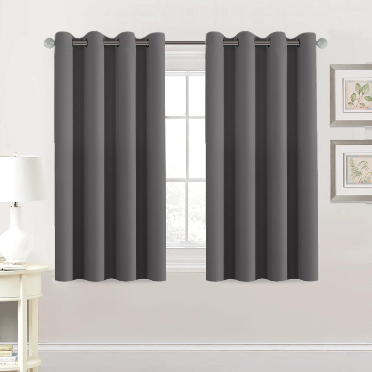 H.VERSAILTEX Blackout Curtains for Bedroom Thermal Insulated Room Darkening Living Room Curtains 63 Inch Long Grommet Privacy Protection Window Curtain Panels/Drapes for Nursery,2 Panels,Ivory/Cream
