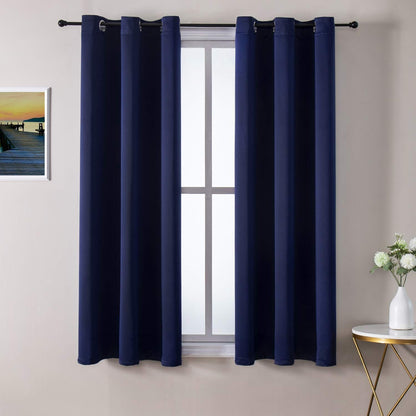ChrisDowa Blackout Curtains for Bedroom and Living Room 63 Inches Long