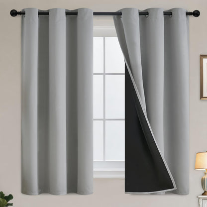Yakamok Burgundy Red Blackout Curtains 84 inches Long for Bedroom 38" Wide