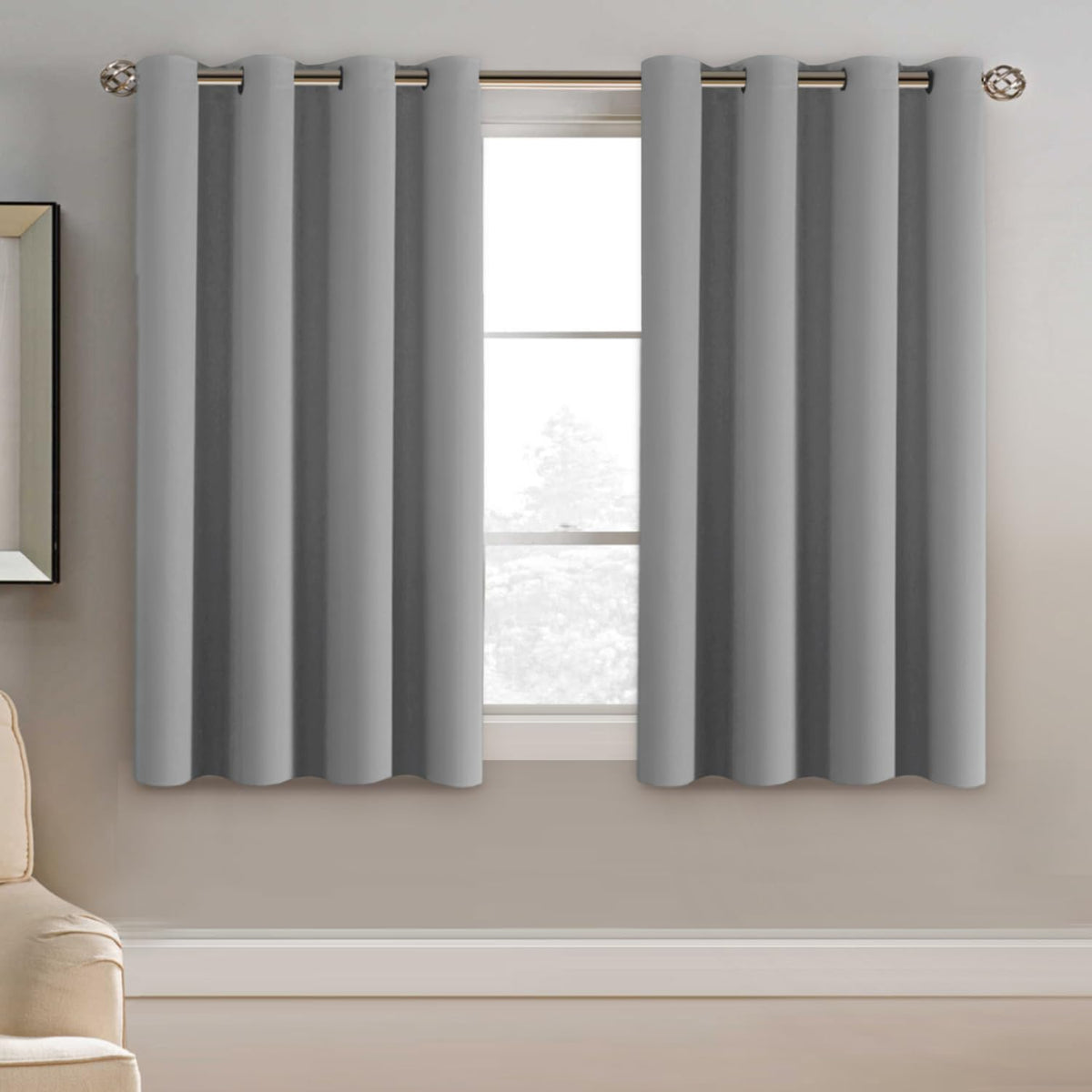 H.VERSAILTEX 100% Blackout Curtains for Bedroom Black Out Curtains 96 inch Thermal Insulated Long Blackout Curtains for Living Room, Energy Saving Curtains for Patio Door Grommet (1 Panel, Jet Black)