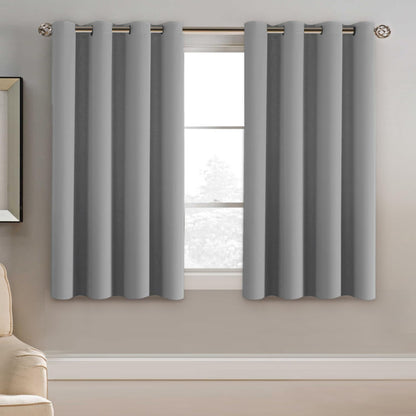 H.VERSAILTEX 100% Blackout Curtains for Bedroom Black Out Curtains 96 inch Thermal Insulated Long Blackout Curtains for Living Room, Energy Saving Curtains for Patio Door Grommet (1 Panel, Jet Black)