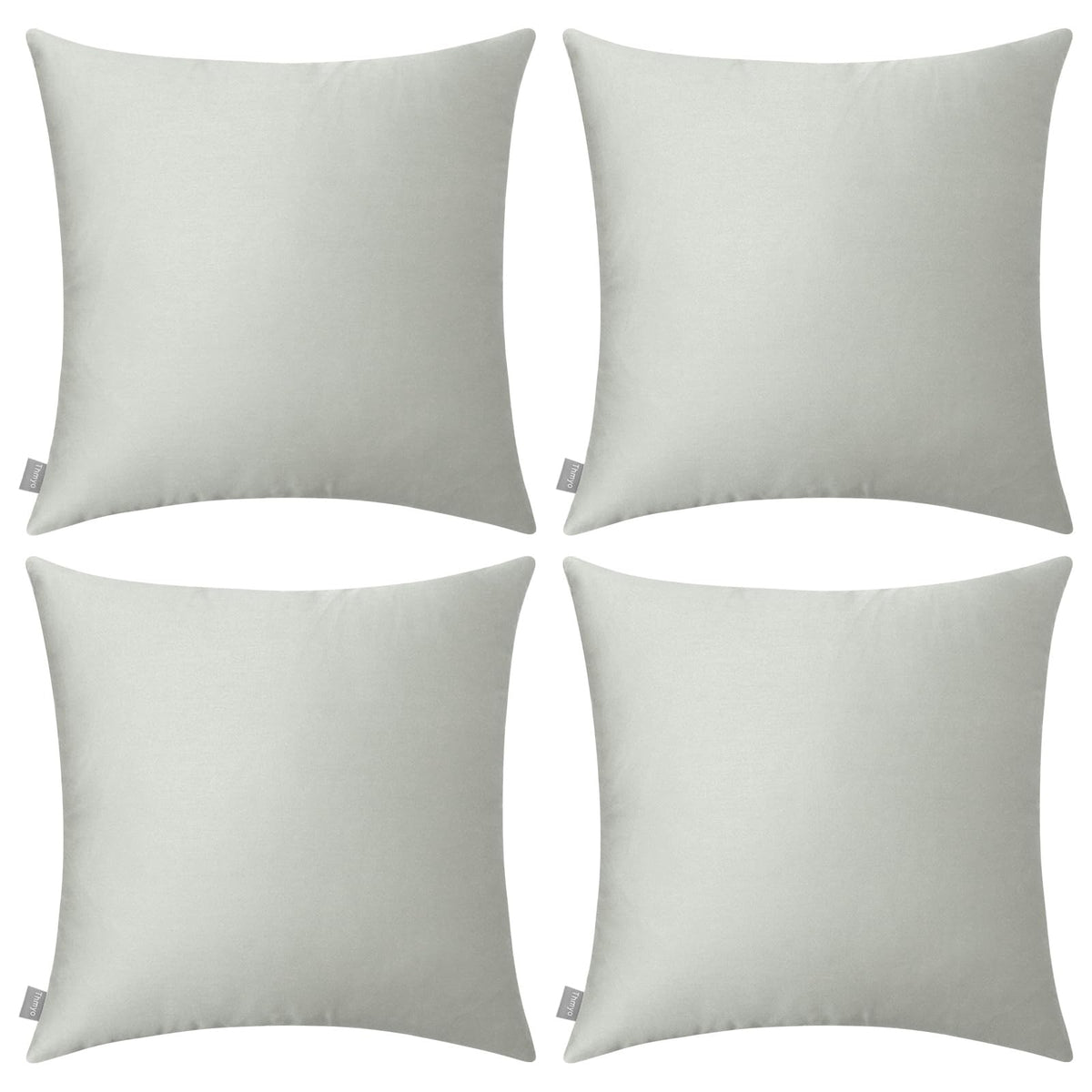 Thmyo 4-Pack 100% Cotton Solid Decorative Throw Pillow Case 18x18 Orange