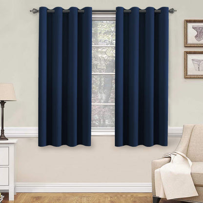 H.VERSAILTEX Blackout Curtains for Bedroom Thermal Insulated Room Darkening Living Room Curtains 63 Inch Long Grommet Privacy Protection Window Curtain Panels/Drapes for Nursery,2 Panels,Ivory/Cream