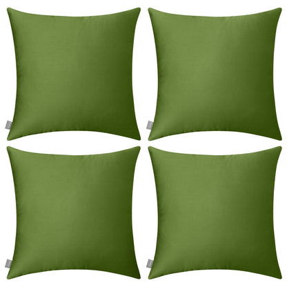 Thmyo 4-Pack 100% Cotton Solid Decorative Throw Pillow Case 18x18 Orange