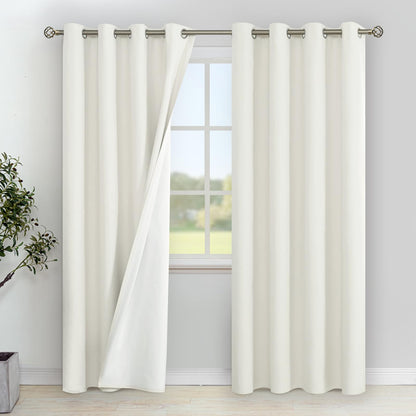 YoungsTex Black Blackout Curtains for Bedroom, Thermal Drapes Heat Blocking