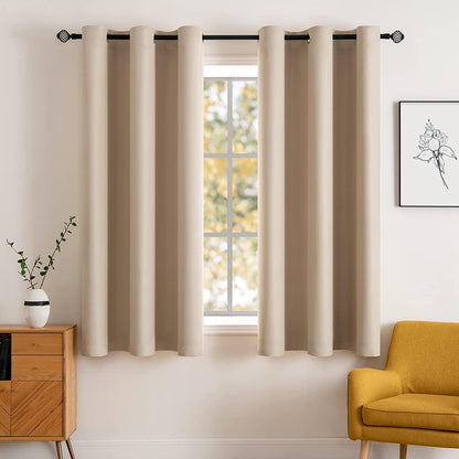 MIULEE Light Pink Blackout Bedroom Curtains Drapes 84 Inch Long 52"x84"
