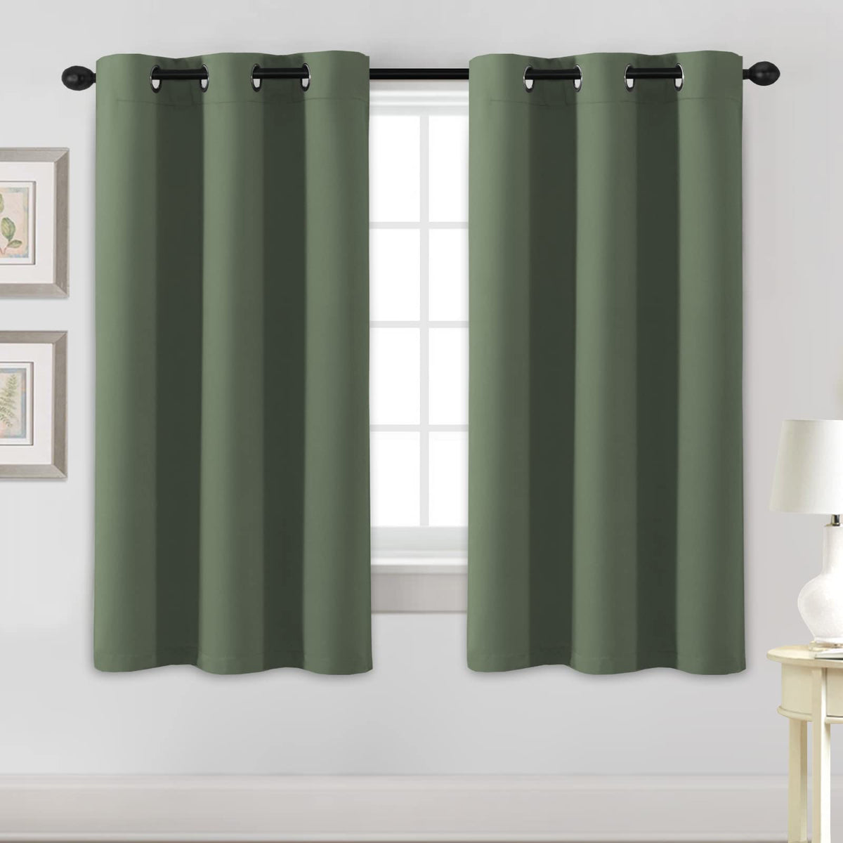 H.VERSAILTEX Blackout Curtains for Bedroom Thermal Insulated Room Darkening Living Room Curtains 63 Inch Long Grommet Privacy Protection Window Curtain Panels/Drapes for Nursery,2 Panels,Ivory/Cream