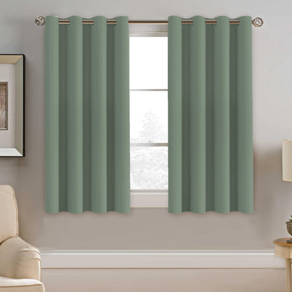 H.VERSAILTEX 100% Blackout Curtains for Bedroom Black Out Curtains 96 inch Thermal Insulated Long Blackout Curtains for Living Room, Energy Saving Curtains for Patio Door Grommet (1 Panel, Jet Black)