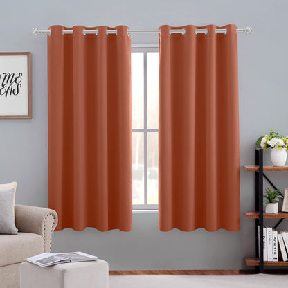HOMEIDEAS Blackout Curtains for Bedroom 52 X 84 Inch Long 2 Panels Set Light Grey/Gray Room Darkening Curtains/Drapes, Soundproof Thermal Grommet Window Curtains for Living Room