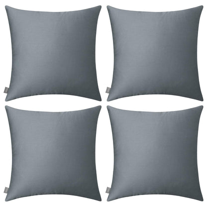 Thmyo 4-Pack 100% Cotton Solid Decorative Throw Pillow Case 18x18 Orange