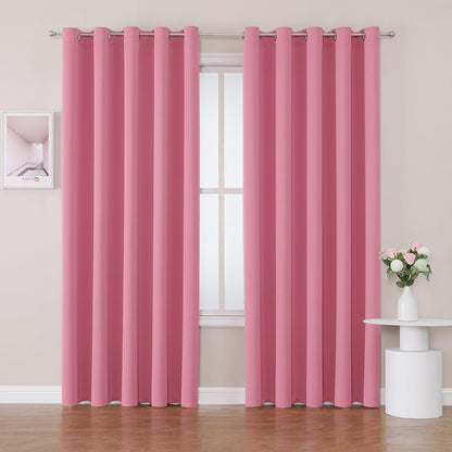 ChrisDowa Blackout Curtains for Bedroom and Living Room 63 Inches Long