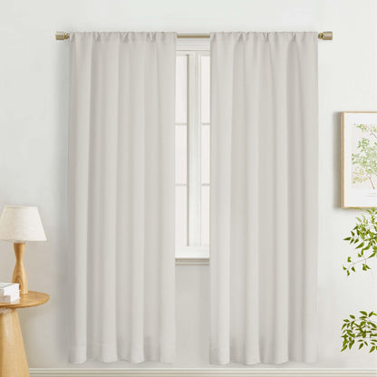 Lecloud Sage Green Room Darkening Curtains 54 Inch Length 2 Panels, Window Curtains for Bedroom, Energy Thermal Insulating Rod Pocket Curtain Drapes for Small Window, 40" W x 54" L