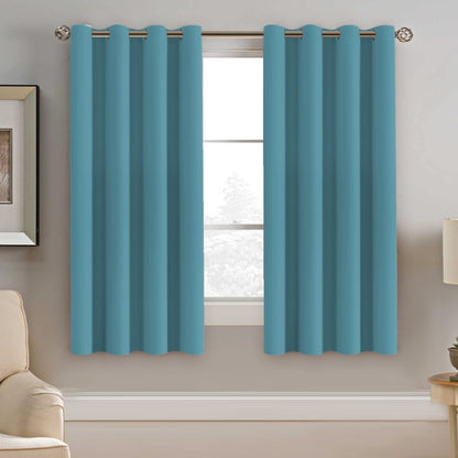H.VERSAILTEX 100% Blackout Curtains for Bedroom Black Out Curtains 96 inch Thermal Insulated Long Blackout Curtains for Living Room, Energy Saving Curtains for Patio Door Grommet (1 Panel, Jet Black)